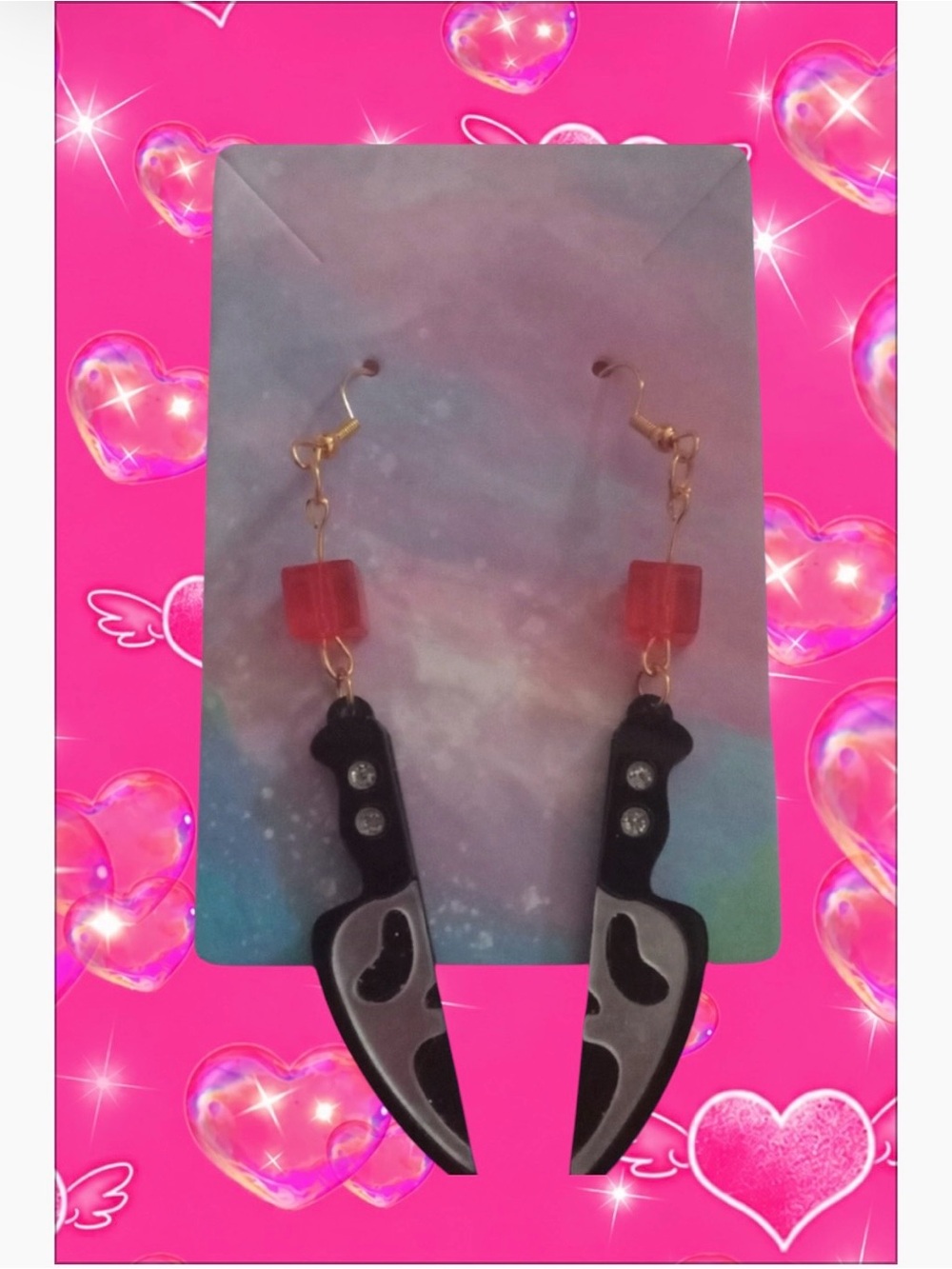 Ghost face earrings